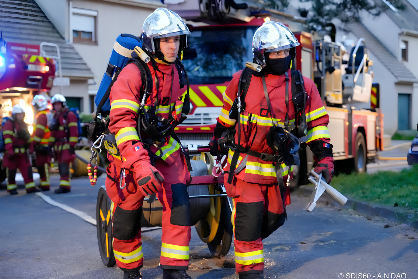 Sapeurs-pompiers et bénévoles engagés dans les actions de l’UDSP 60 dans l’Oise