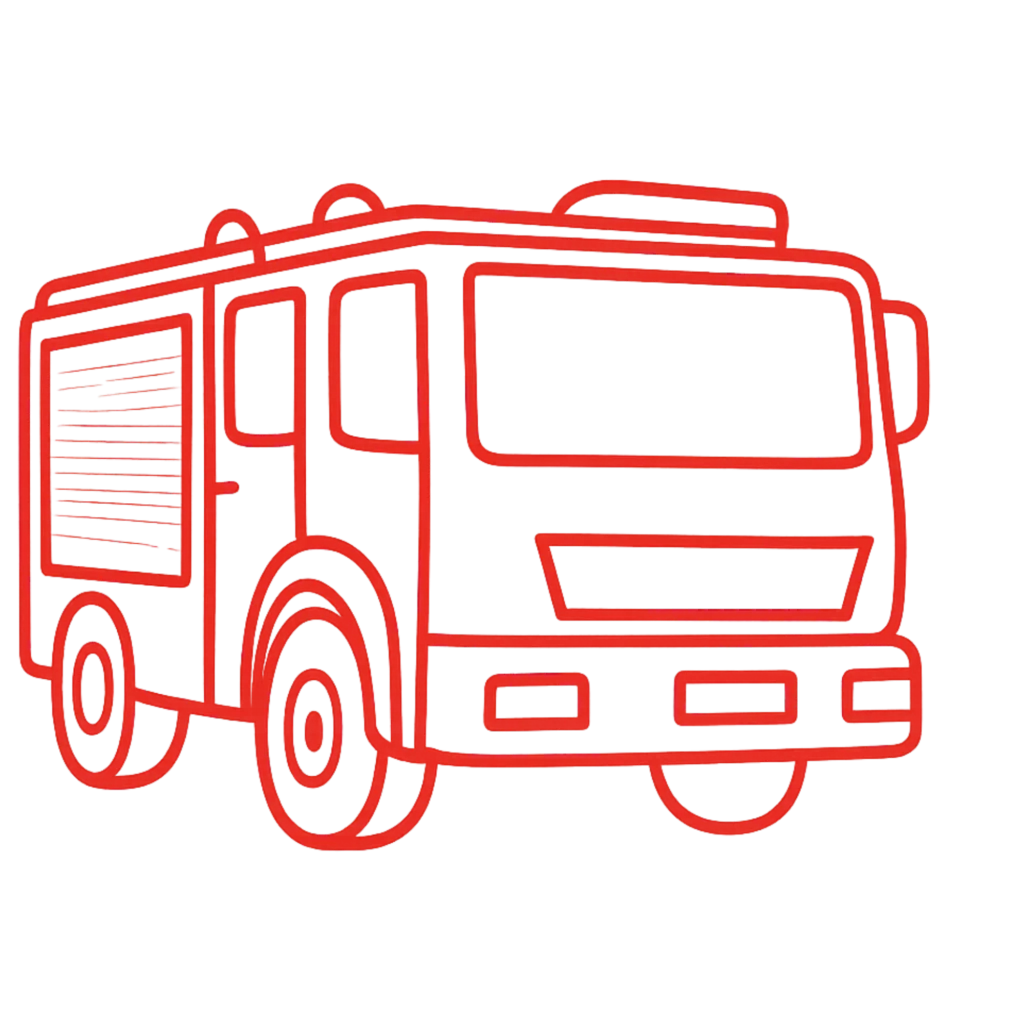 Camion de sapeurs-pompiers utilisé en intervention.