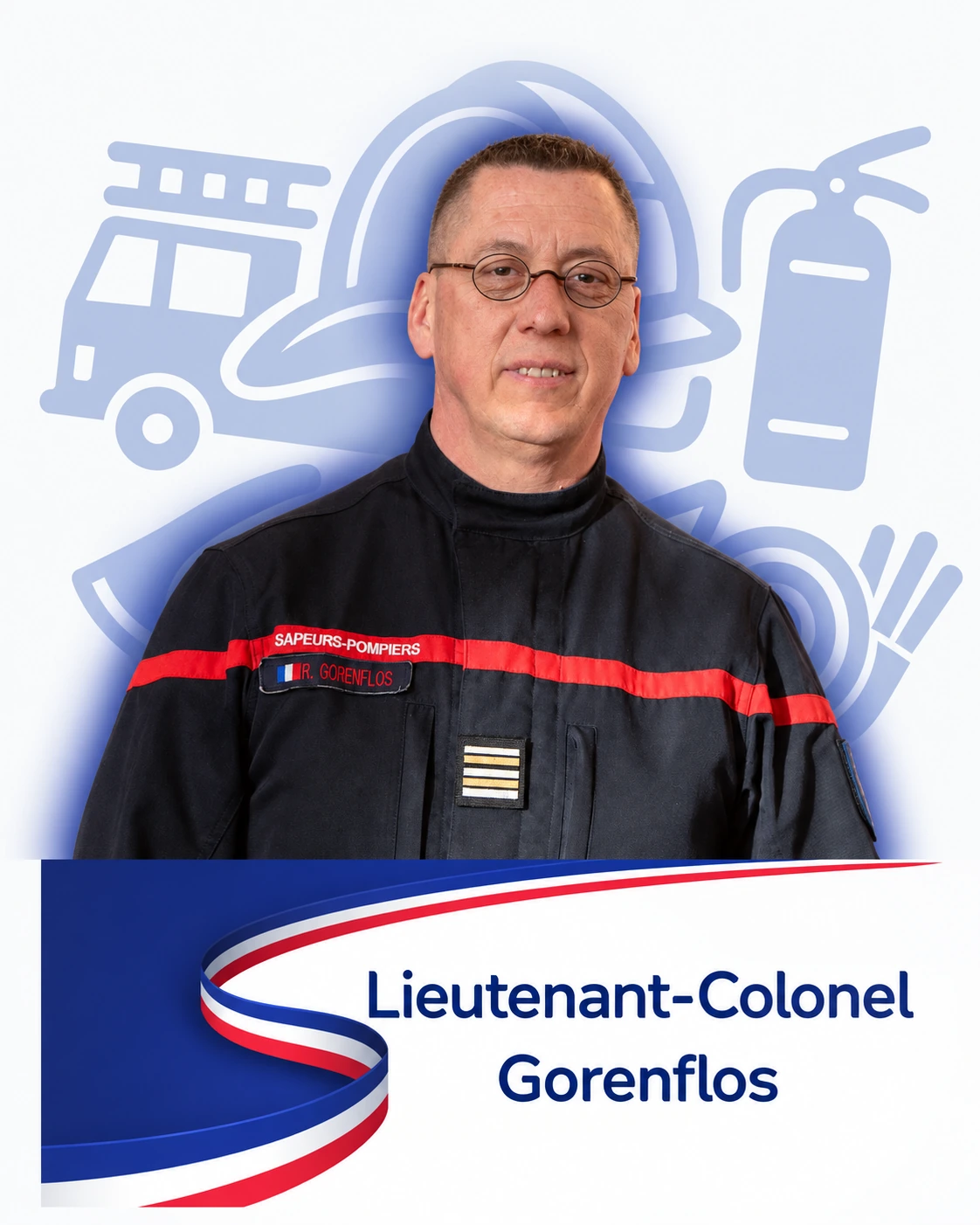Portrait du Lieutenant-Colonel Gorenflos, Président de l’Union Départementale des Sapeurs-Pompiers de l’Oise